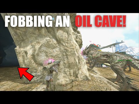 Fobbing An Oil Cave For The First Time! 🙂 | Ark Official PVP E82