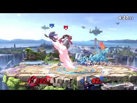 Smash Ultimate | Greninja Bair Drag Down Up Air