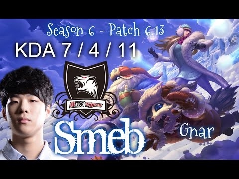 ROX Smeb GNAR Top vs EKKO - Patch 6.13 KR Ranked | League of Legends