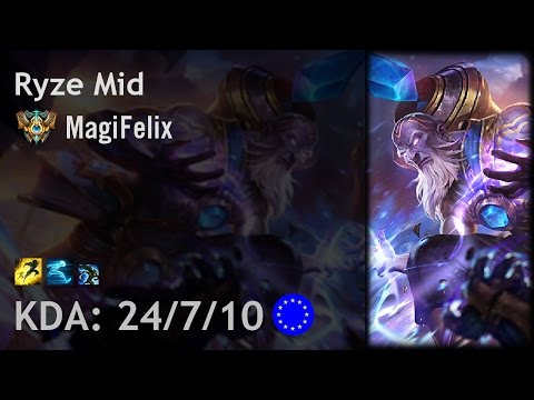 Ryze Mid vs Twisted Fate - MagiFelix - EUW Challenger Patch 6.21