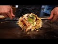 Eating Michelin Guide Okonomiyaki In Osaka Japan