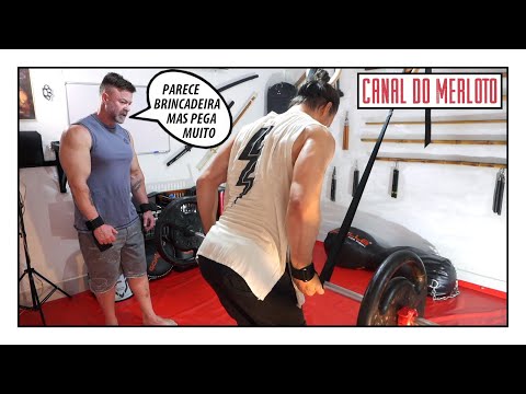 MÁQUINA IMPROVISADA PARA TREINAR COSTAS EM CASA (REMADA PENDULAR)