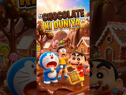 🍫😲 Doraemon, Nobita aur Shinchan pahunch gaye Chocolate Ki Duniya! | Funny 3D Animation