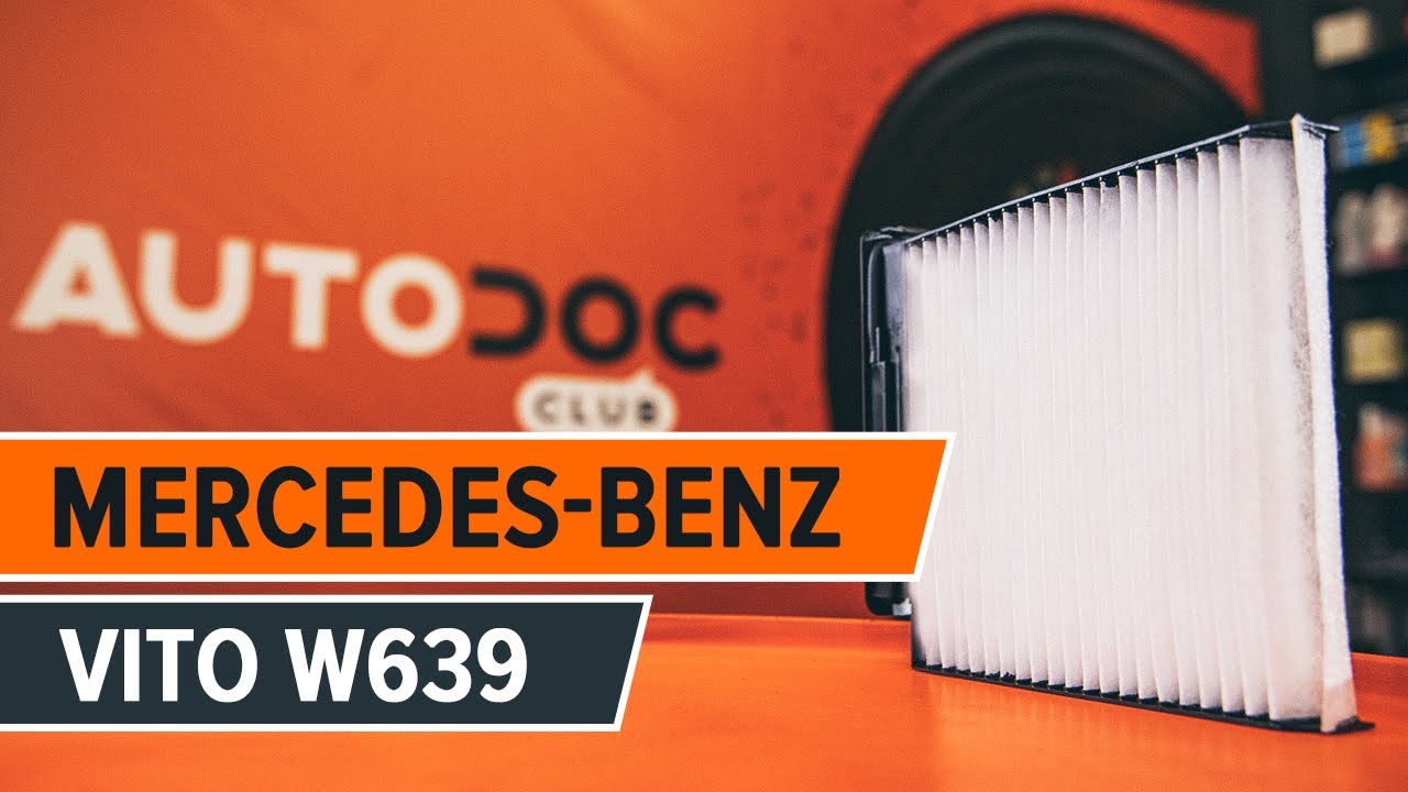 Pollenszűrő-csere Mercedes Vito W639 gépkocsin – Útmutató