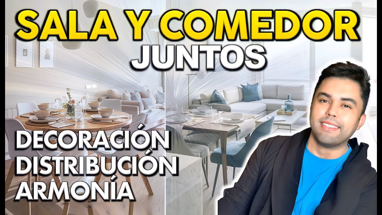 COMO DECORAR UNA SALA Y COMEDOR JUNTOS (Consejos reales y aplicables)