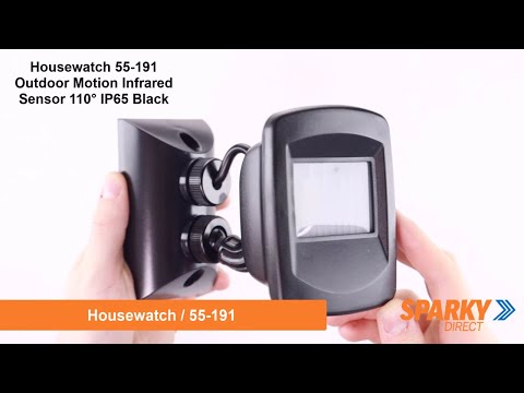 GTV Outdoor PIR Motion Sensor – 360°, Black, Manual Override, IP65 Wall Mount