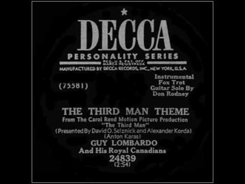 " THE THIRD MAN THEME " (INSTRUMENTALS)  ...  ARTISTS, GUY LOMBARDO (1950)
