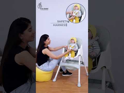 R for Rabbit 2 in 1 Sugar Doodle Kids High Chair - Dual Meal Tray/3 Level Adjustment