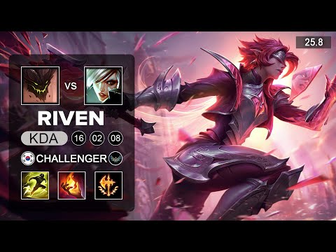 Riven vs Malphite Top - KR Challenger - Patch 25.8 Season 15