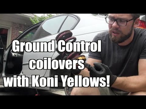 Koni Yellow and Ground Control Adjustable Coilover (Eibach) Install DIY E46 BMW