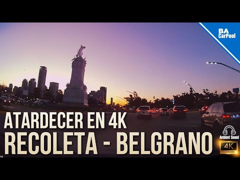 Atardecer en Buenos Aires 🌇 | De Recoleta a Belgrano (Hora Pico, 4K)