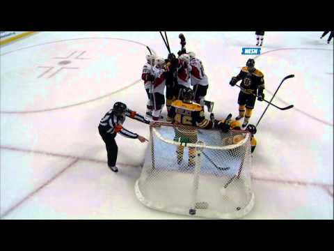 Jim O'Brien goal 1-1 Feb 28 2013 Ottawa Senators vs Boston Bruins NHL Hockey
