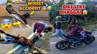 HORSE CRASHED😨 with Truck | Cute girl Z900 leke Bhagai😭 | Couple want  to RaceBest food ever ❤️ .a