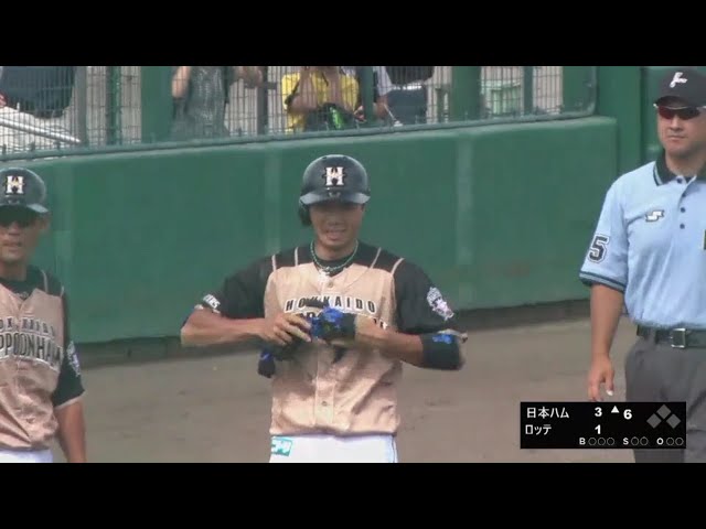 【ファーム】一軍復帰へ順調!! ファイターズ・中島卓の2点タイムリー3ベースヒットで勝ち越し!! 2018/7/4 M-F(ファーム)