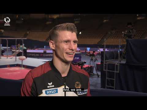 2022 Artistic Europeans - Lukas Dauser (GER) interview after podium training