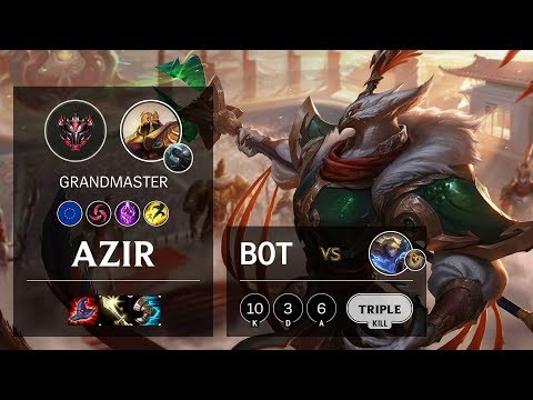 Azir Bot vs Ezreal - EUW Grandmaster Patch 10.11