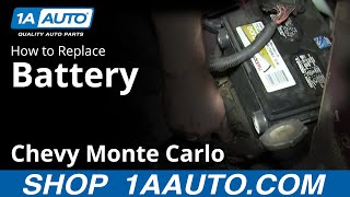 How To Install Replace Dead Battery 2000-07 Chevy Monte Carlo