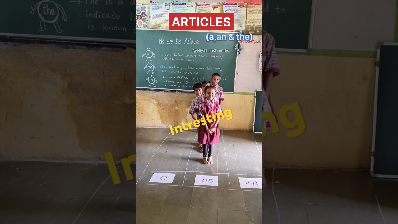 ARTICLES (a,an & the) | English grammar |  Activity based teaching | grammar games #english #shorts
