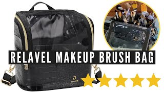 Relavel Makeup Brush Bag / Patent Leather / Gold Zipper / What a game changer! ❤️LOVE THIS!❤️