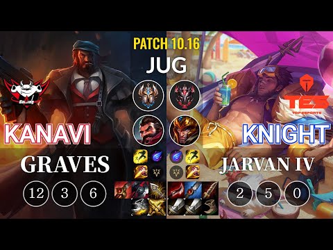 JDG Kanavi Graves vs TES knight Jarvan IV Jungle - KR Patch 10.16