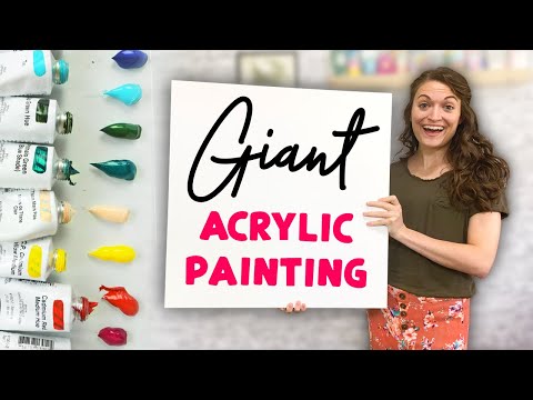 Painting on a GIANT Square Canvas