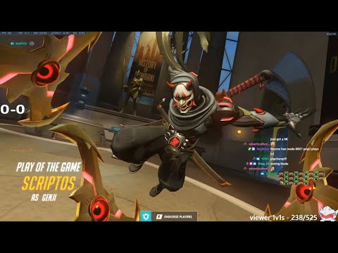 Overwatch Fastest Genji God Necros Showing His Gameplay Skills -POTG-