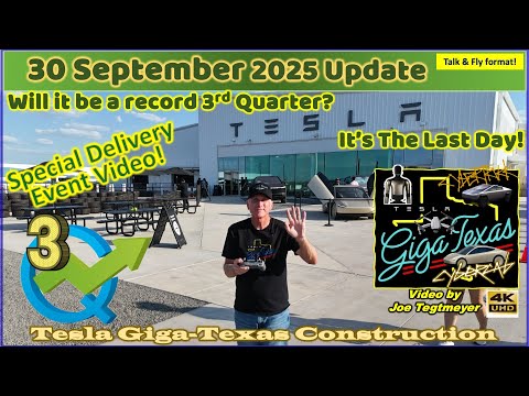 Massive Delivery Event! Lots of Ground & Aerial Views Today! 30 Sep 2025 Giga Texas Update (3:35 PM)