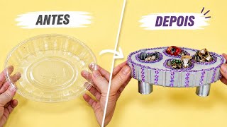 Não jogue fora embalagens plasticas 