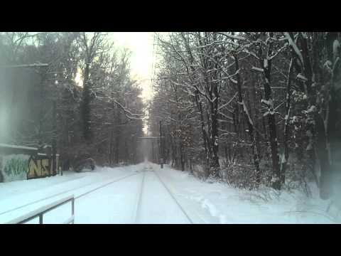 Strausberger Straßenbahn im Tiefschnee