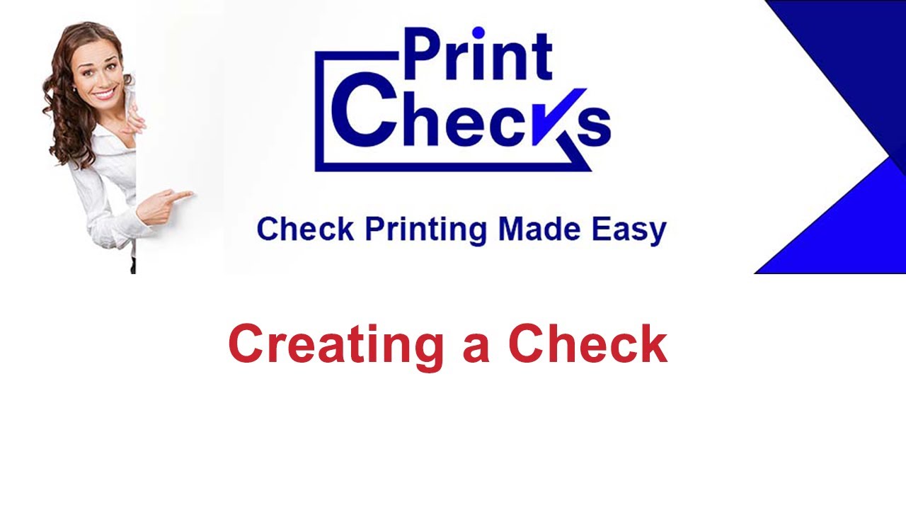 Print Checks PRO - How to create a check