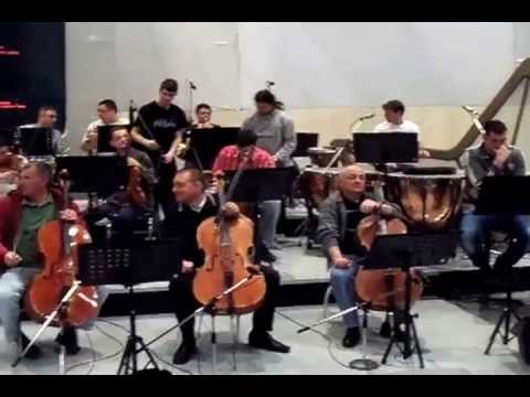 Magnifico & Serbian Army Orchestra: Montevideo soundtrack rehearsal