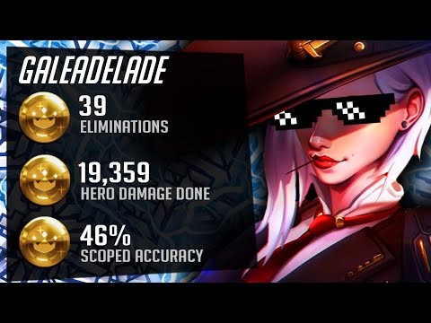 Gale Top 500 DPS Ashe - 39 elims! [ Overwatch Season 26 Top 500 ]