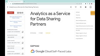 Analytics as a Service for Data Sharing Partners || #qwiklabs || #GSP1042 ||  [With Explanation🗣️]