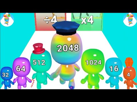 MAN RUNNER 2048 RUN AND MERGE - Jelly Run 2048 (Max Level Gameplay)