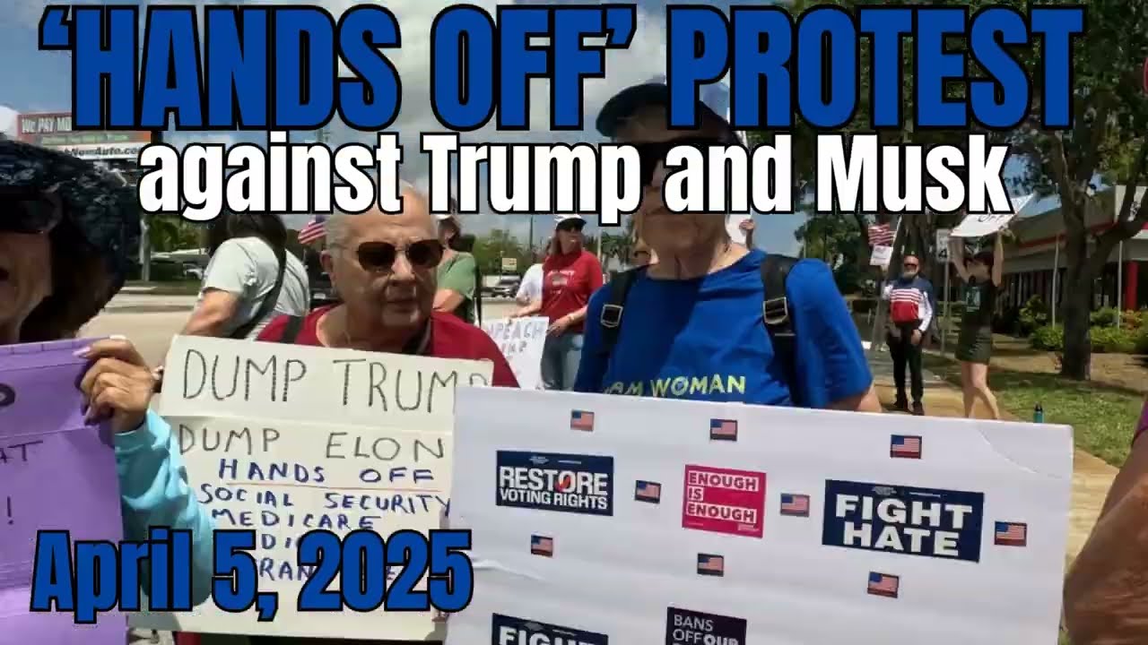 ‘HANDS OFF’ PROTEST Delray Beach Florida