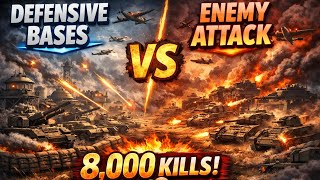 Massive Enemy Push vs Solid Base Defense | 8000 KILLS
