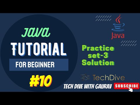 Practice Set 3 Solution Basics Java Questions Tutorial 10