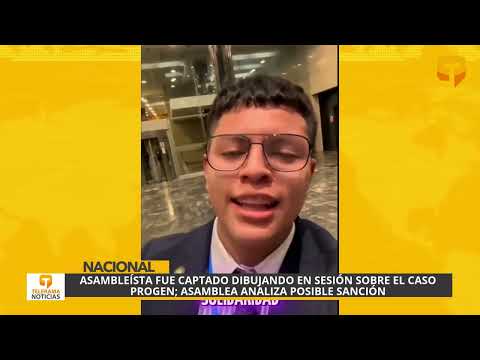 Asambleísta fue captado dibujando en sesión sobre el caso progen; asamblea analiza posible sanción