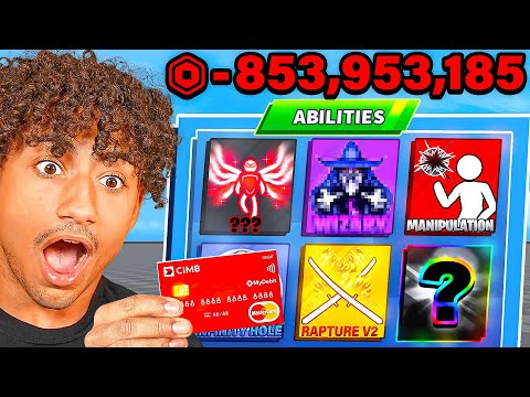 Spending $5,973,384 For SECRET ABILITIES In Roblox Blade Ball..