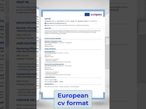 How to Make a Europass CV | European CV Format