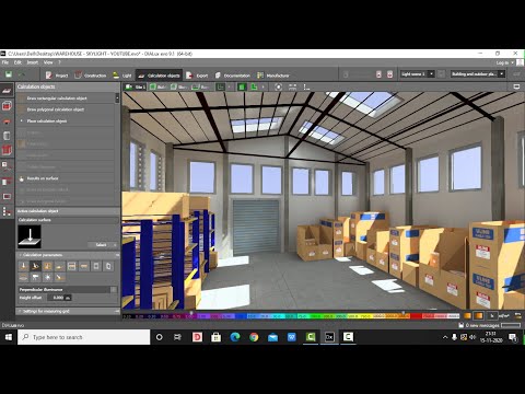 Skylight using LAMILUX plugins in Dialux Evo
