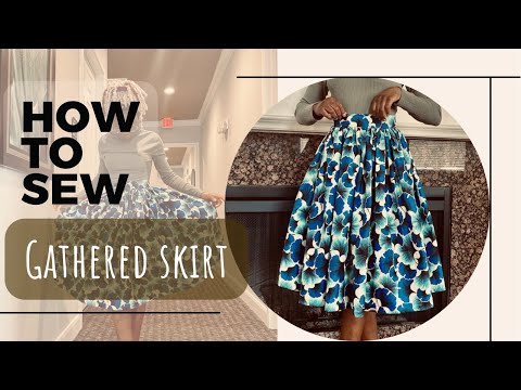 How to make a gathered skirt step by step | Sew with KIZAJ #5