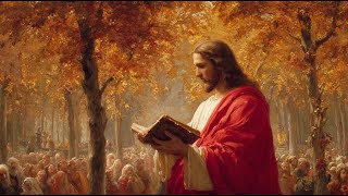 Be still; the Teacher reads among autumn leaves