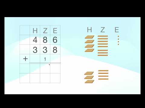 Schriftliche Addition Erklärung mit Dienes Material