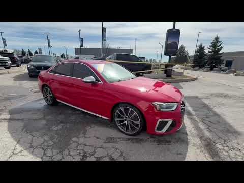 2020 Audi S4 Sedan Technik 3.0 TFSI quattro in Red for sale at Pine Tree Ford in Woodbridge, ON