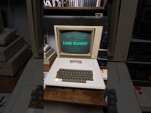 Apple II Plus, 1979 and Lode Runner, 1983 #shorts #retrogaming #vintagecomputer