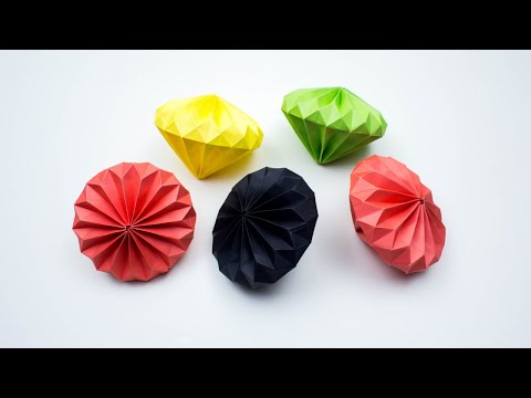 Origami Diamond - How To Make Origami Diamond - Paper Diamond - Paper Craft - DIY