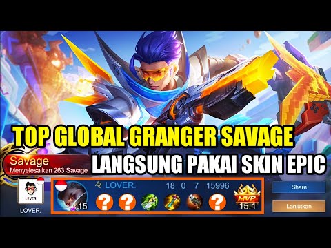 TOP GLOBAL GRANGER SAVAGE, NEW SKIN GRANGER EPIC AGENT Z - MOBILE LEGENDS