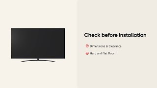 LG 4K UHD TV : Installation Guide – UHD 75 86 – Round Type