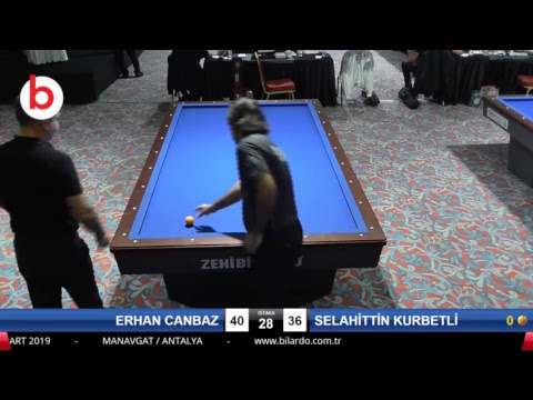 ERHAN CANBAZ & SELAHİTTİN KURBETLİ Bilardo Maçı - 2019 TÜRKİYE KUPASI 1. ETAP ERKEKLER-4.TUR